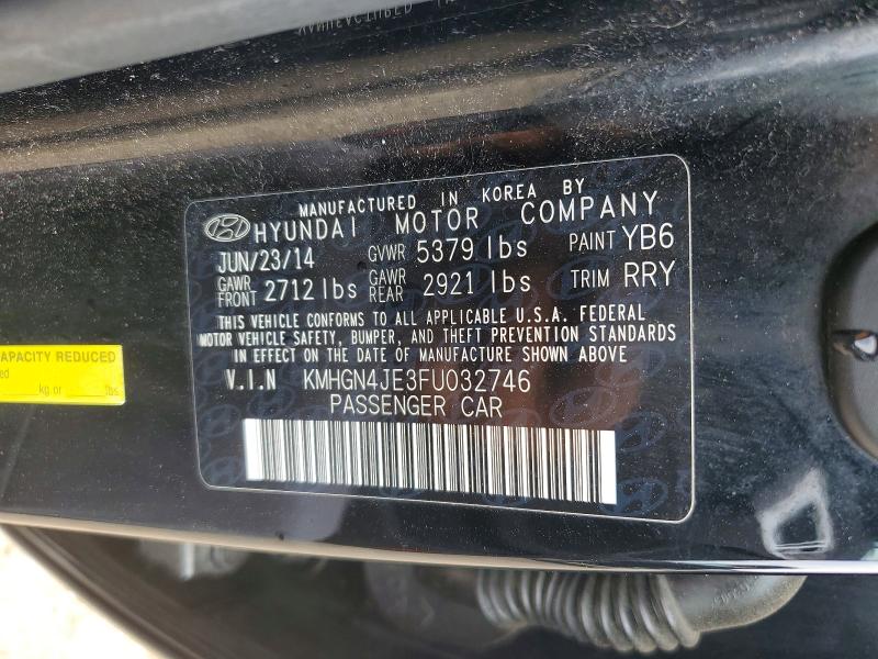 Продажа на аукционе авто 2015 Hyundai Genesis, vin: KMHGN4JE3FU032746, номер лота: 53901826