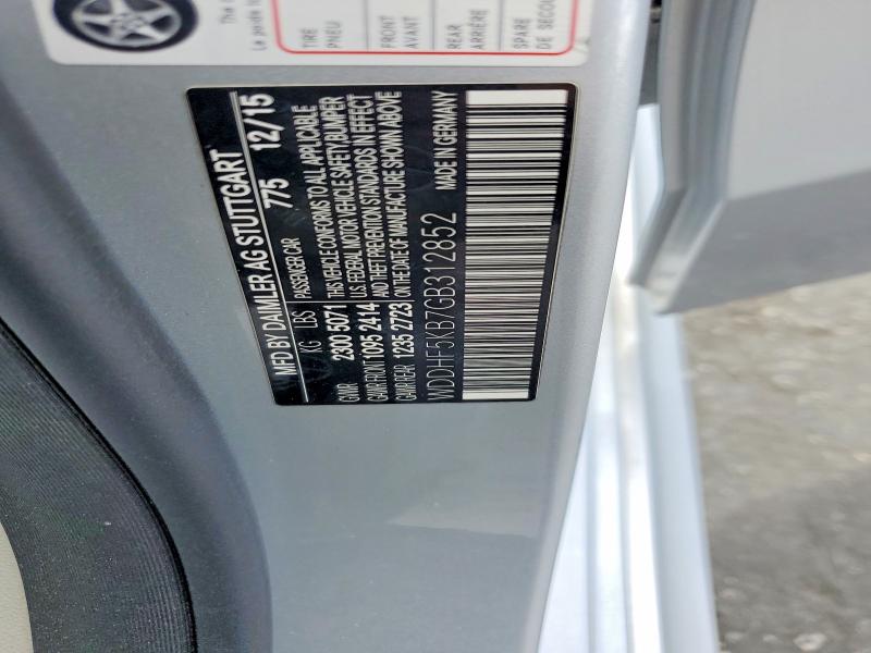 Aukcja sprzedaży 2016 Mercedes-benz E, vin: WDDHF5KB7GB312852, numer aukcji: 55115286
