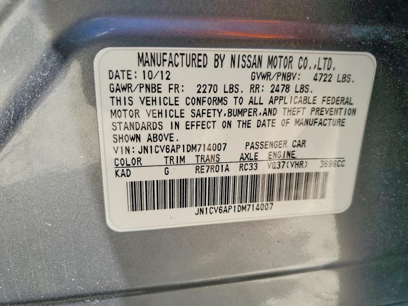 55514196 :رقم المزاد ، JN1CV6AP1DM714007 vin ، 2013 Infiniti G37 Sedan مزاد بيع