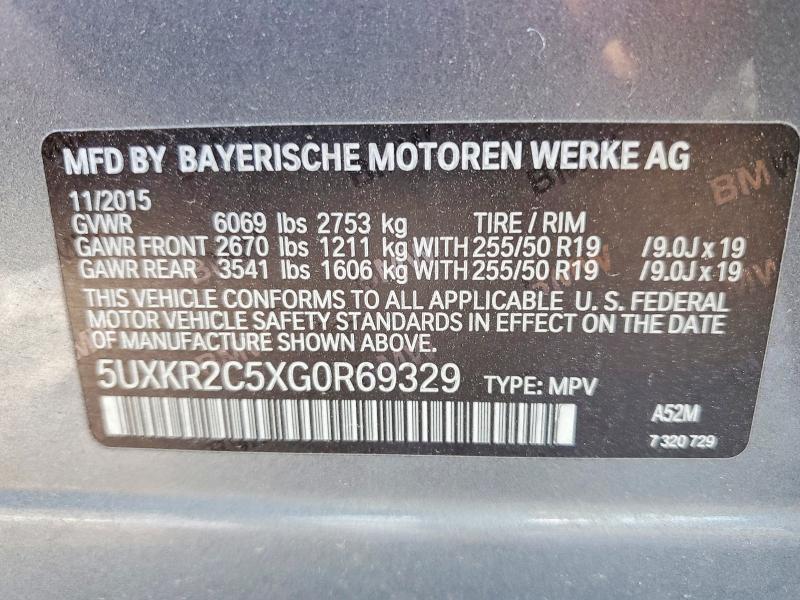 Aukcja sprzedaży 2016 Bmw X5, vin: 5UXKR2C5XG0R69329, numer aukcji: 52339096