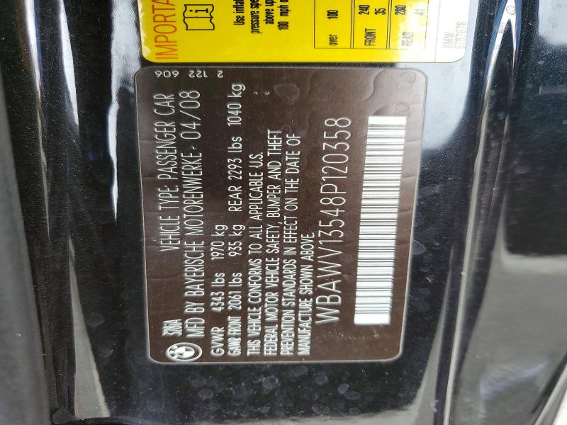 Продажа на аукционе авто 2008 Bmw 328, vin: WBAWV13548P120358, номер лота: 52211296