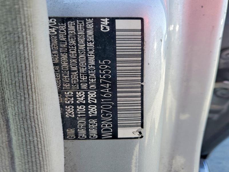 Продажа на аукционе авто 2006 Mercedes-benz S, vin: WDBNG70J16A475595, номер лота: 53799916