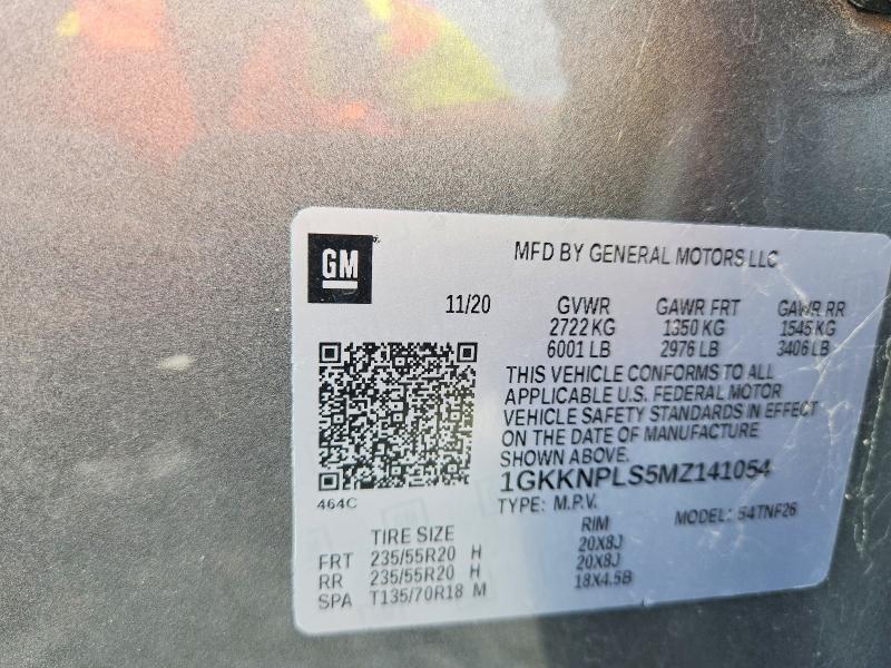 53352436 :رقم المزاد ، 1GKKNPLS5MZ141054 vin ، 2021 Gmc Acadia مزاد بيع