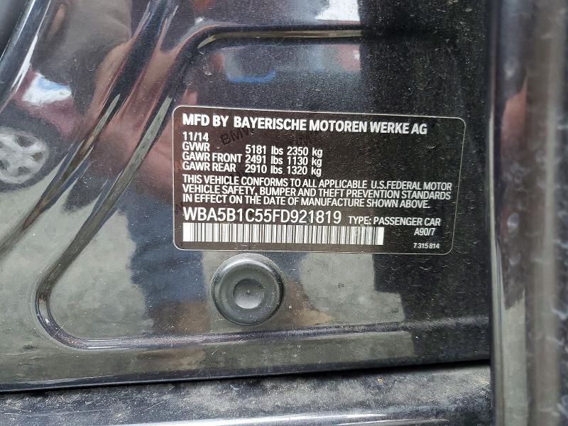 51700216 :رقم المزاد ، WBA5B1C55FD921819 vin ، 2015 Bmw 535 مزاد بيع