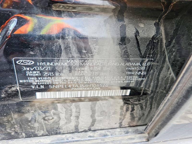 Продажа на аукционе авто 2021 Hyundai Sonata, vin: 5NPEL4JA1MH106526, номер лота: 52300836