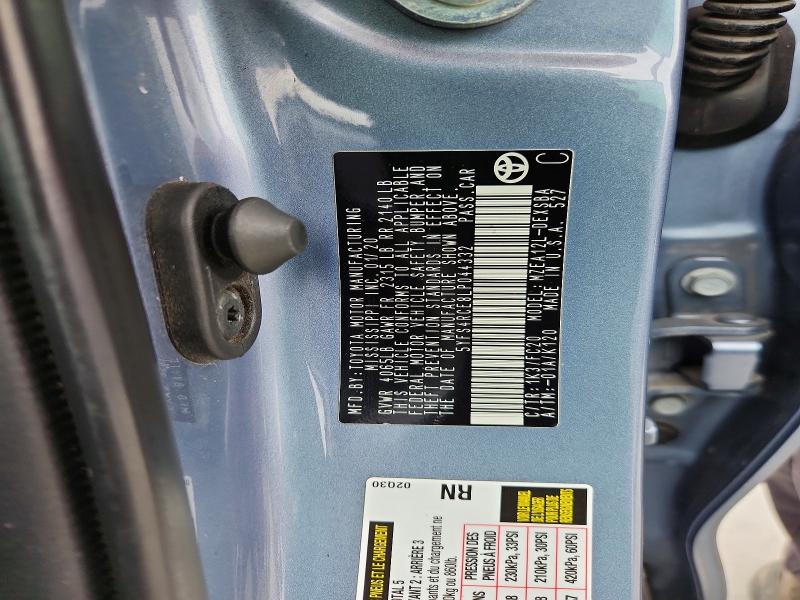 52510466 :رقم المزاد ، 5YFS4RCE8LP044332 vin ، 2020 Toyota Corolla مزاد بيع