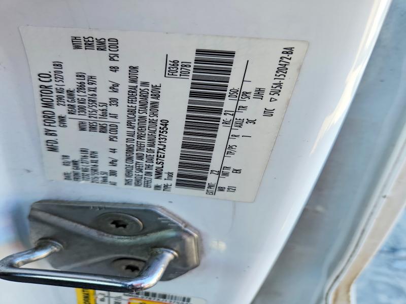 2018 Ford Transit Connect მანქანა იყიდება აუქციონზე, vin: NM0LS7E7XJ1375540, აუქციონის ნომერი: 52676396