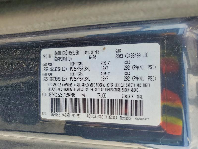 Продажа на аукционе авто 2001 Dodge Ram 1500, vin: 3B7HC13Z51M294780, номер лота: 53005766