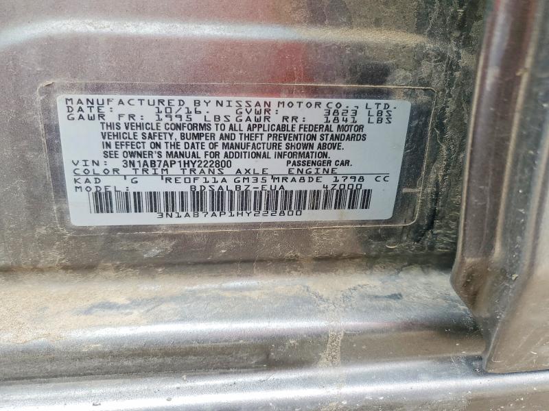 Aukcja sprzedaży 2017 Nissan Sentra, vin: 3N1AB7AP1HY222800, numer aukcji: 52304256