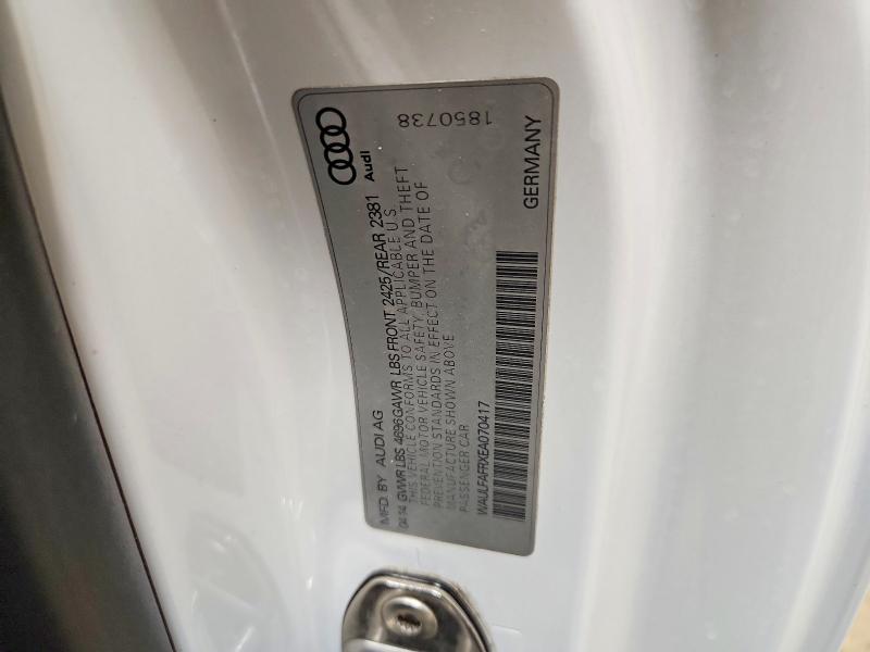 51785526 :رقم المزاد ، WAULFAFRXEA070417 vin ، 2014 Audi A5 مزاد بيع