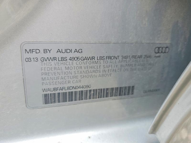 52403046 :رقم المزاد ، WAUBFAFL8DN044090 vin ، 2013 Audi A4 مزاد بيع