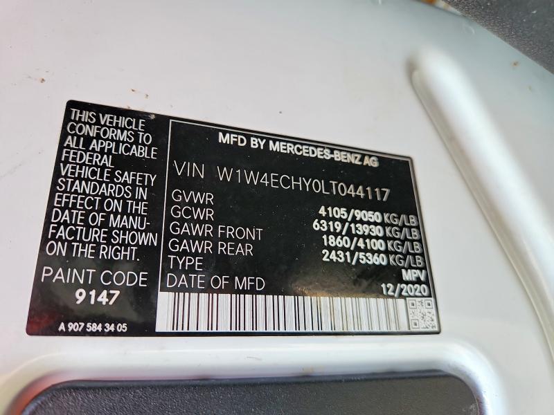 54946336 :رقم المزاد ، W1W4ECHY0LT044117 vin ، 2020 Mercedes-benz Sprinter مزاد بيع