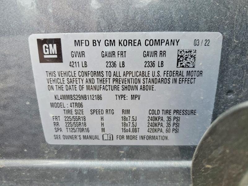 Продажа на аукционе авто 2022 Buick Encore Gx, vin: KL4MMBS29NB112186, номер лота: 53665376