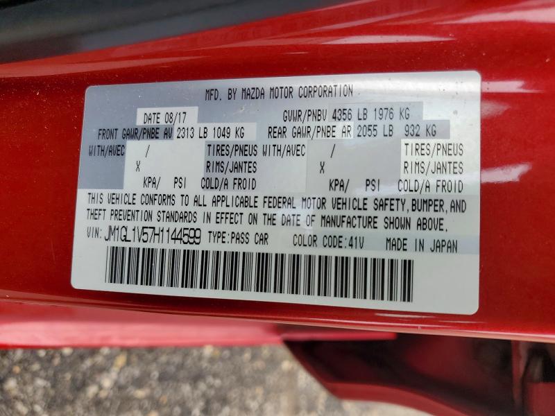 Продаж на аукціоні авто 2017 Mazda 6, vin: JM1GL1V57H1144599, номер лоту: 52820866