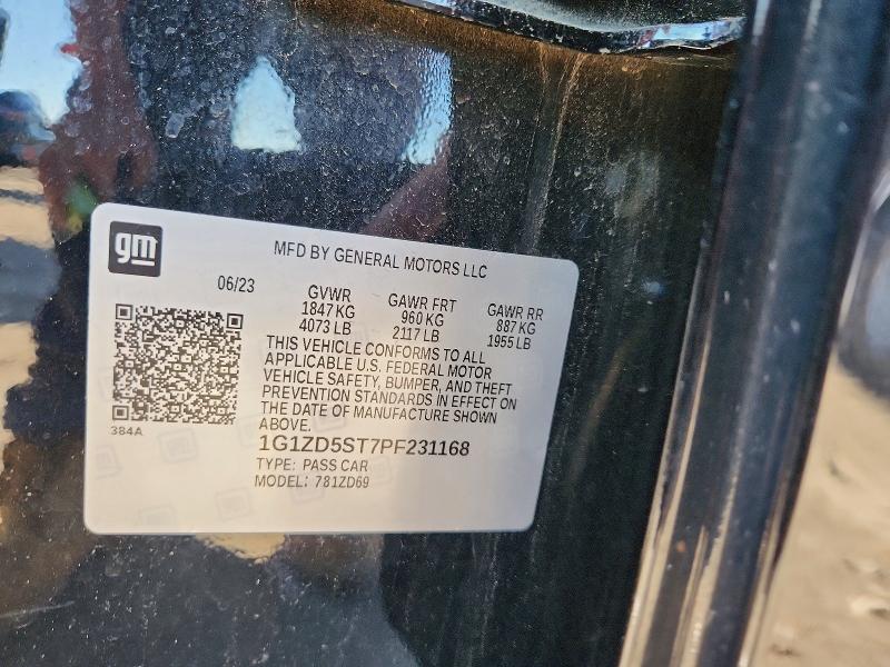 Продаж на аукціоні авто 2023 Chevrolet Malibu, vin: 1G1ZD5ST7PF231168, номер лоту: 51922106