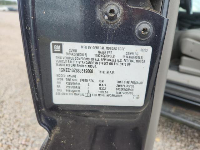 2003 Chevrolet Tahoe მანქანა იყიდება აუქციონზე, vin: 1GNEC13Z33J319668, აუქციონის ნომერი: 54843326