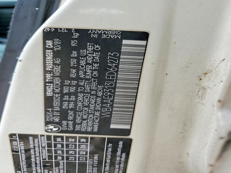 Продаж на аукціоні авто 1990 Bmw 325, vin: WBAAE9313LED64273, номер лоту: 53444196