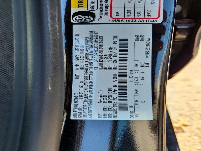 Продаж на аукціоні авто 2014 Ford Fiesta, vin: 3FADP4EJ3EM194717, номер лоту: 51182966