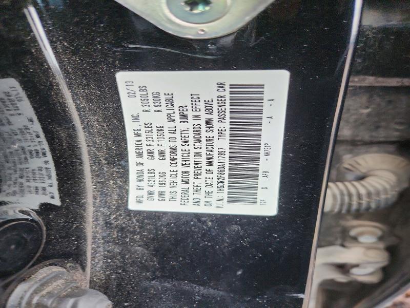 53051646 :رقم المزاد ، 1HGCR2F86DA117997 vin ، 2013 Honda Accord مزاد بيع