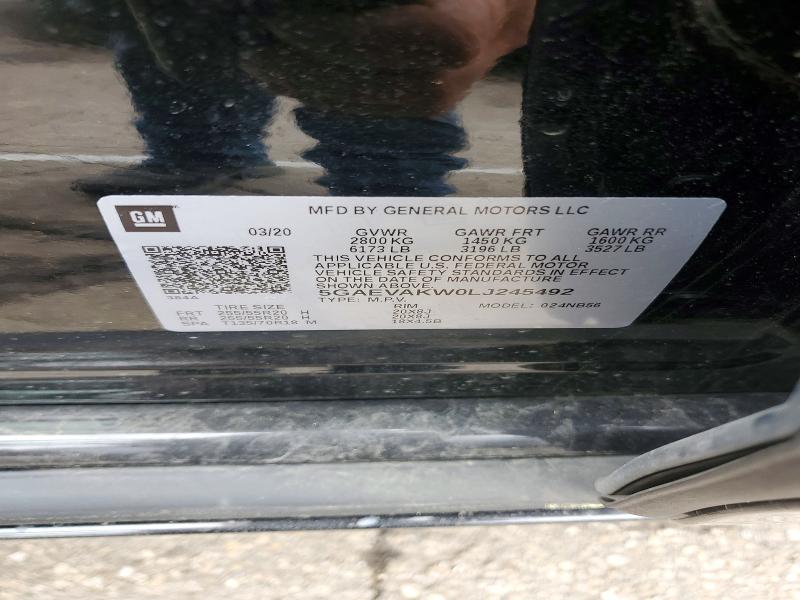 Продаж на аукціоні авто 2020 Buick Enclave, vin: 5GAEVAKW0LJ245492, номер лоту: 51683616