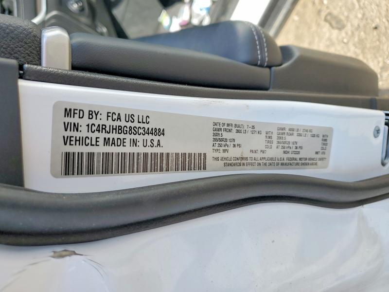 Aukcja sprzedaży 2025 Jeep Grand Cherokee, vin: 1C4RJHBG8SC344884, numer aukcji: 54779376