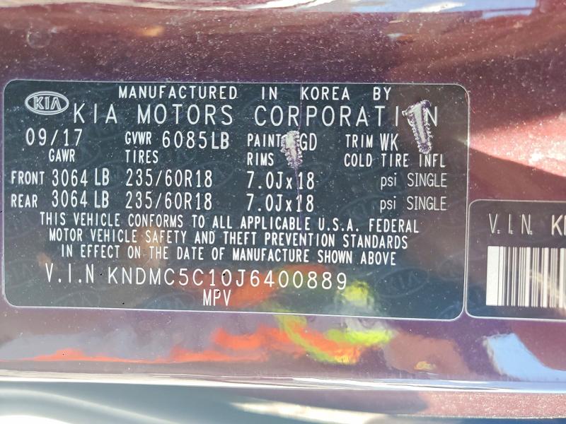 Aukcja sprzedaży 2018 Kia Sedona, vin: KNDMC5C10J6400889, numer aukcji: 53056426