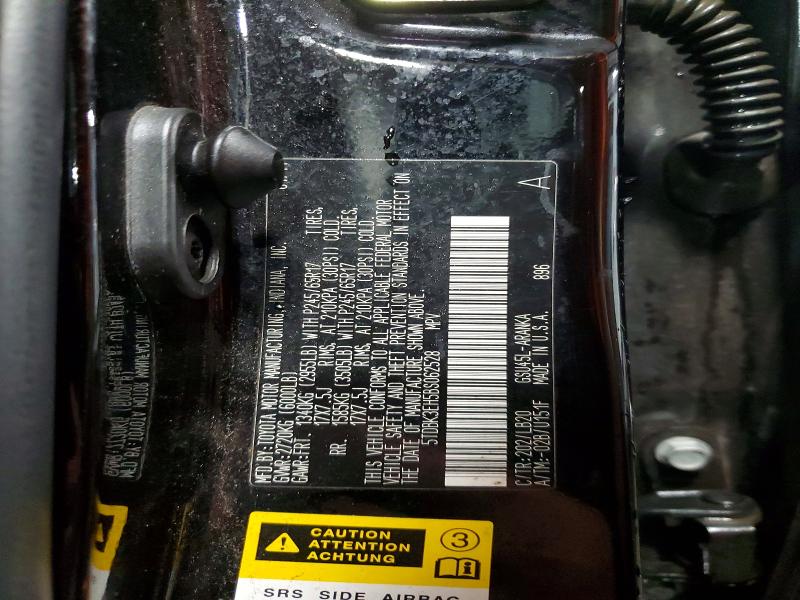 54461976 :رقم المزاد ، 5TDBK3EH5BS062528 vin ، 2011 Toyota Highlander مزاد بيع