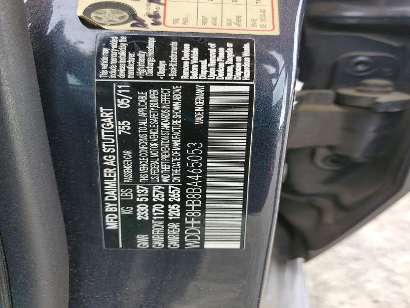Продаж на аукціоні авто 2011 Mercedes-benz E, vin: WDDHF8HB8BA465053, номер лоту: 52745006