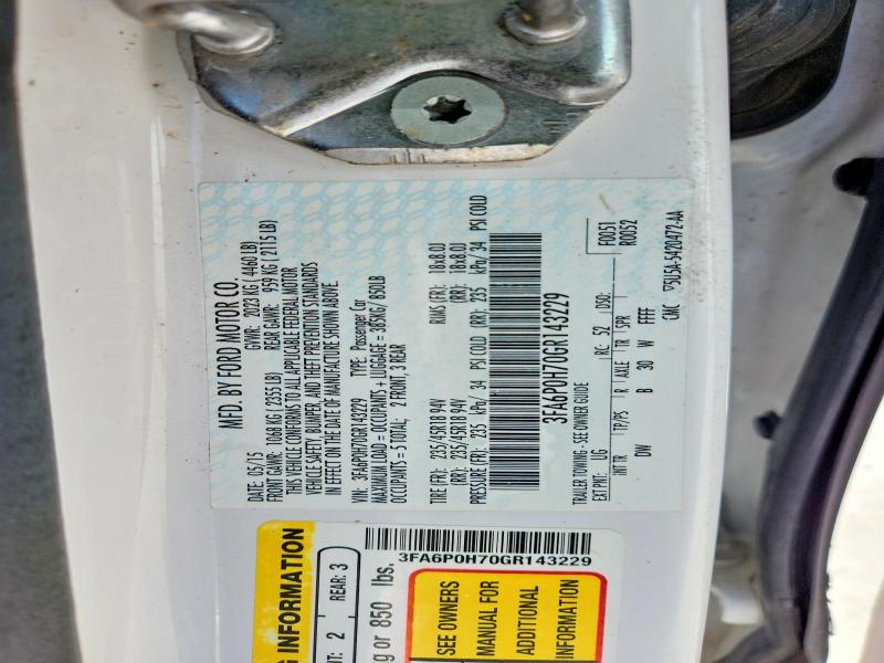 2016 Ford Fusion მანქანა იყიდება აუქციონზე, vin: 3FA6P0H70GR143229, აუქციონის ნომერი: 52901206