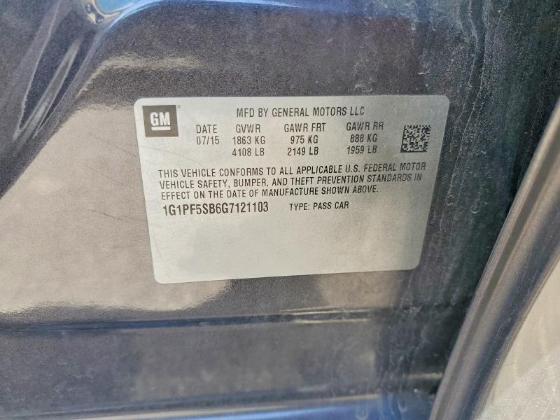 2016 Chevrolet Cruze Limited მანქანა იყიდება აუქციონზე, vin: 1G1PF5SB6G7121103, აუქციონის ნომერი: 52733136