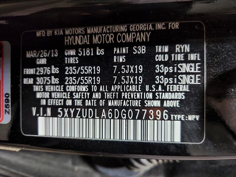 Aukcja sprzedaży 2013 Hyundai Santa Fe Sport, vin: 5XYZUDLA6DG077396, numer aukcji: 54336286