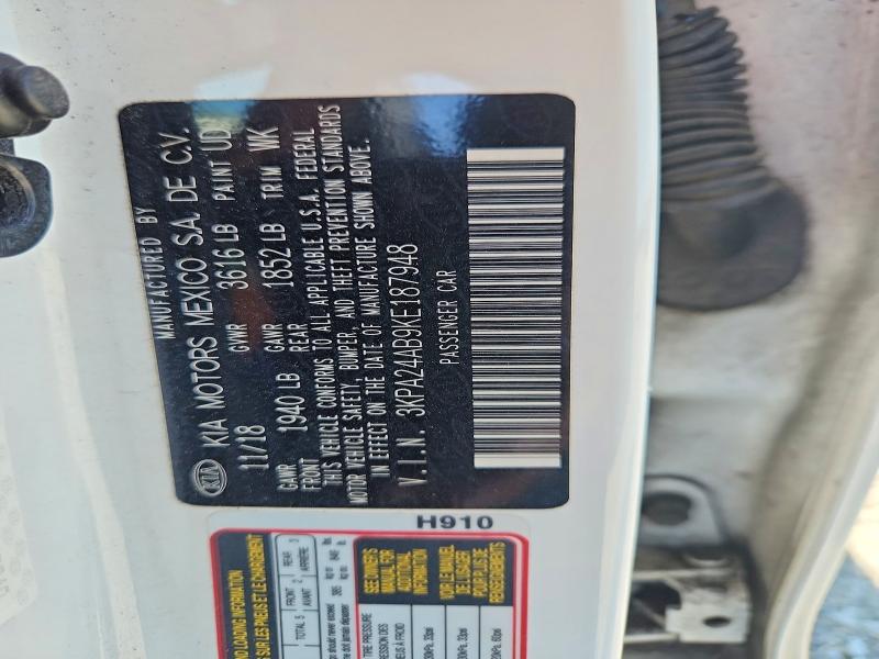 Продаж на аукціоні авто 2019 Kia Rio, vin: 3KPA24AB9KE187948, номер лоту: 53384386