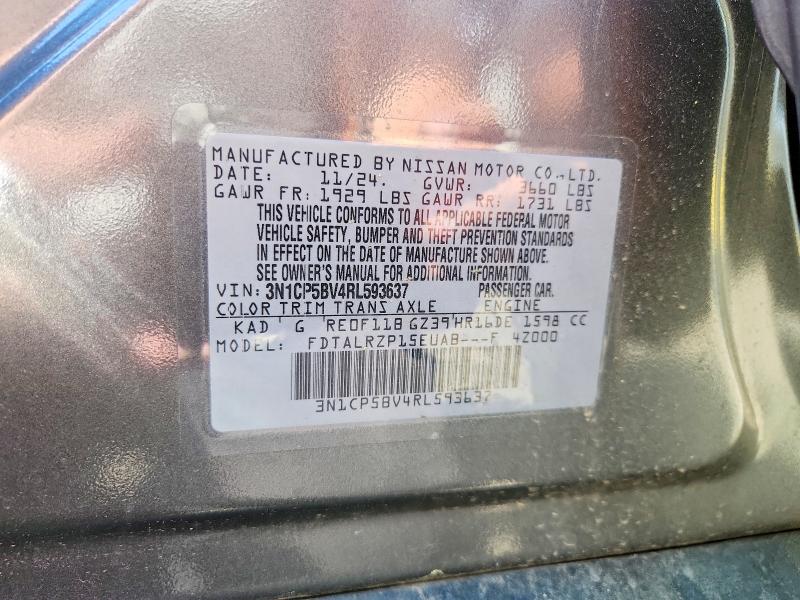 Продажа на аукционе авто 2024 Nissan Kicks, vin: 3N1CP5BV4RL593637, номер лота: 50594016