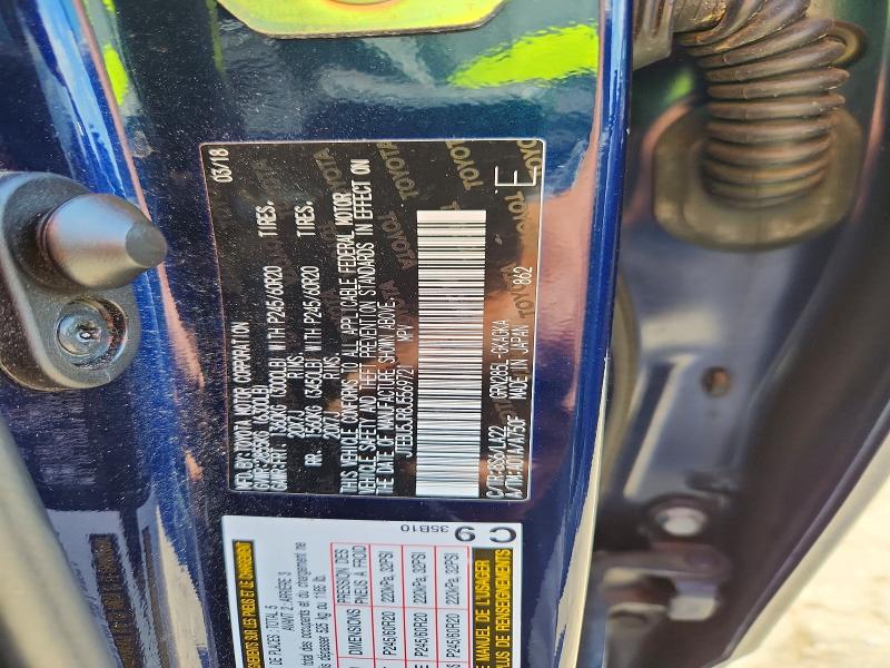 53890886 :رقم المزاد ، JTEBU5JR8J5569721 vin ، 2018 Toyota 4runner مزاد بيع