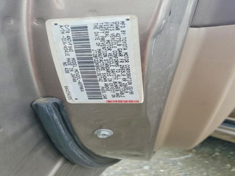 Aukcja sprzedaży 1999 Toyota Camry, vin: JT2BF22K8X0192742, numer aukcji: 54641966