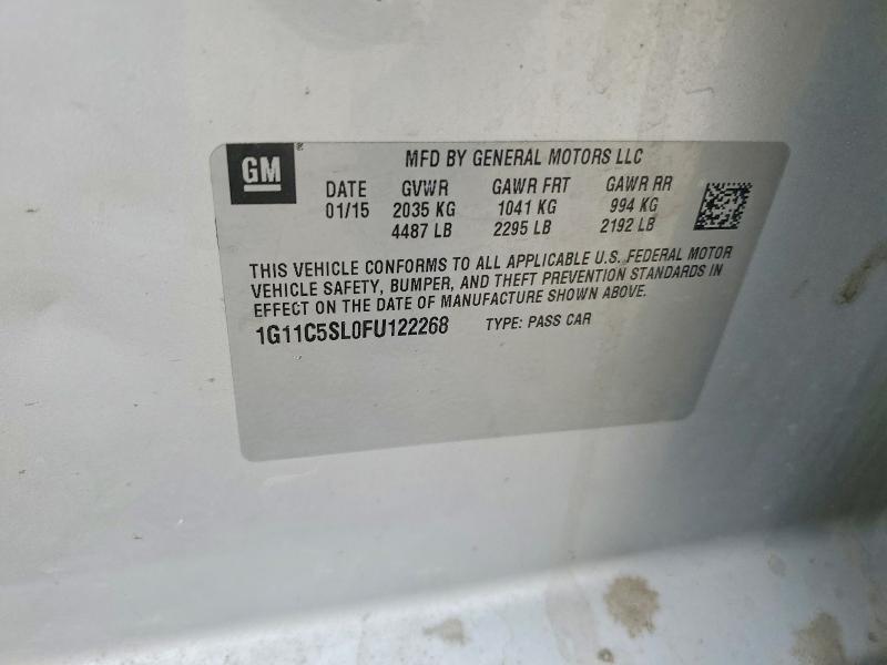 Продаж на аукціоні авто 2015 Chevrolet Malibu, vin: 1G11C5SL0FU122268, номер лоту: 52201426