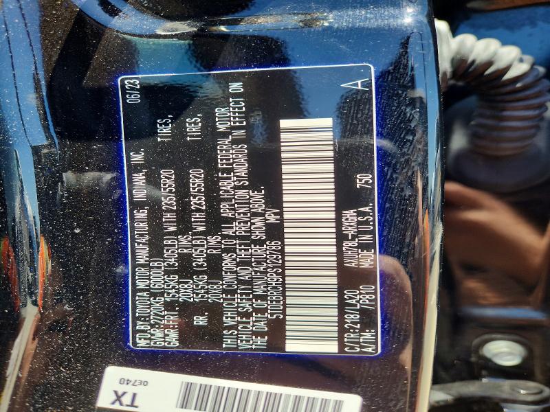 Продаж на аукціоні авто 2023 Toyota Highlander Hybrid, vin: 5TDEBRCH9PS129786, номер лоту: 52856446