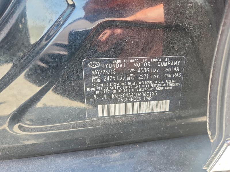 2013 Hyundai Sonata მანქანა იყიდება აუქციონზე, vin: KMHEC4A41DA080135, აუქციონის ნომერი: 53067446