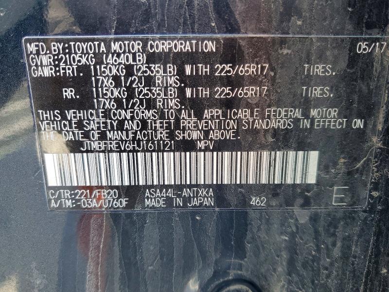Продажа на аукционе авто 2017 Toyota Rav4, vin: JTMBFREV6HJ161121, номер лота: 52568256