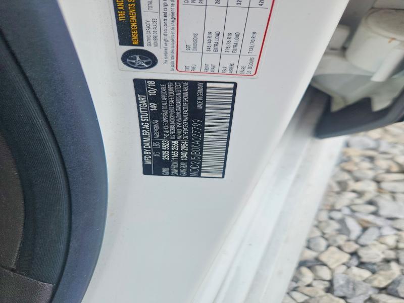 2019 Mercedes-benz Cls მანქანა იყიდება აუქციონზე, vin: WDD2J5JB0KA027799, აუქციონის ნომერი: 52662636