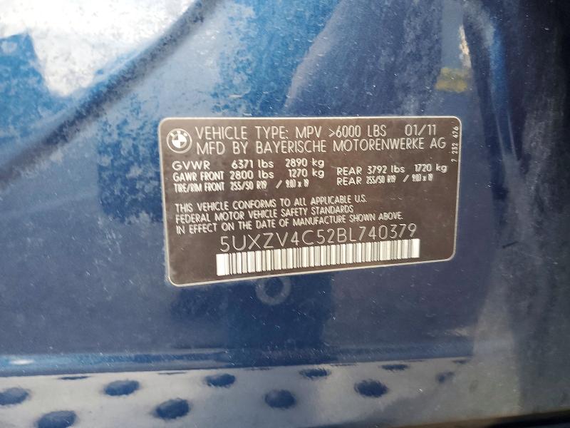 Продаж на аукціоні авто 2011 Bmw X5, vin: 5UXZV4C52BL740379, номер лоту: 51552676
