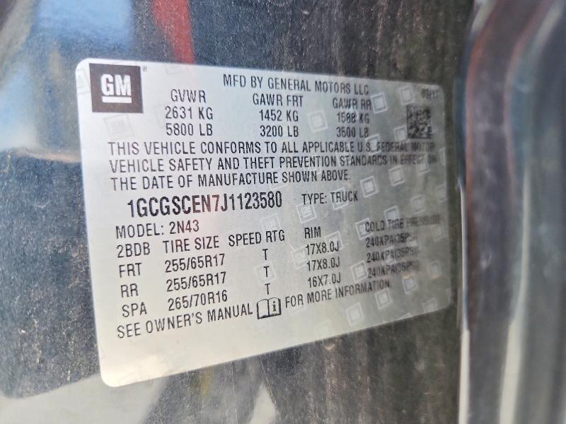 Продаж на аукціоні авто 2018 Chevrolet Colorado, vin: 1GCGSCEN7J1123580, номер лоту: 54822186