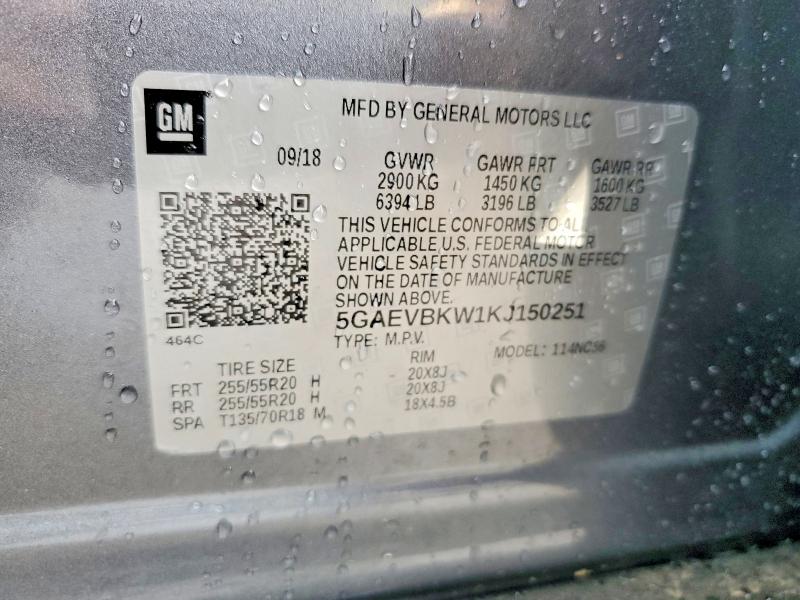 Продаж на аукціоні авто 2019 Buick Enclave, vin: 5GAEVBKW1KJ150251, номер лоту: 51871596