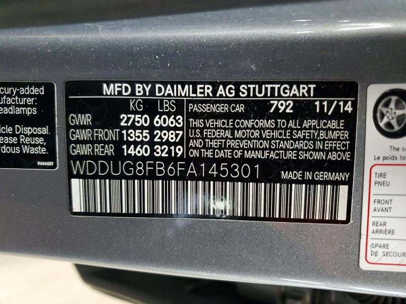2015 Mercedes-benz S მანქანა იყიდება აუქციონზე, vin: WDDUG8FB6FA145301, აუქციონის ნომერი: 53513766