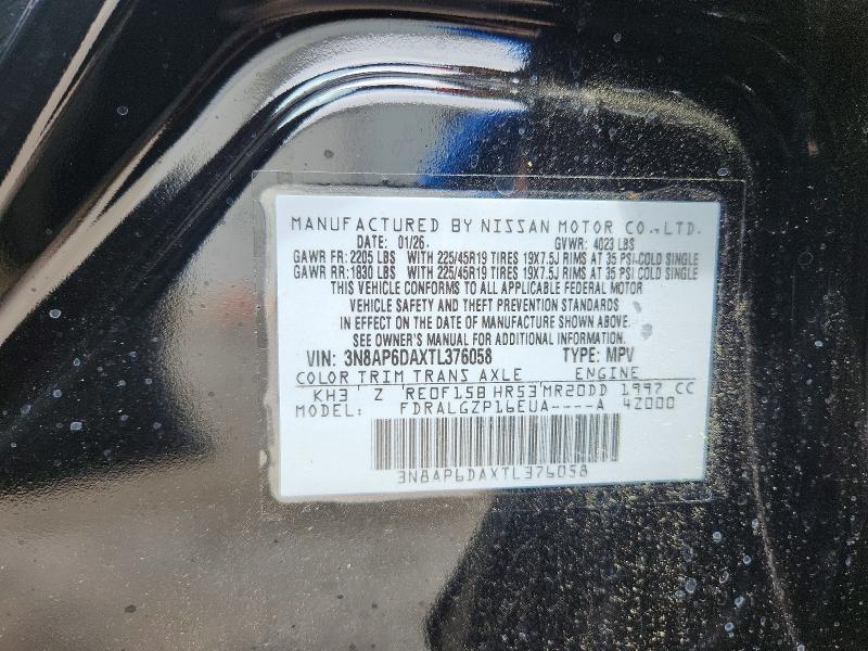 Продажа на аукционе авто 2026 Nissan Kicks, vin: 3N8AP6DAXTL376058, номер лота: 54546466