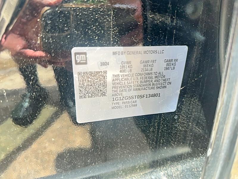 Aukcja sprzedaży 2025 Chevrolet Malibu, vin: 1G1ZG5ST0SF134801, numer aukcji: 53241506