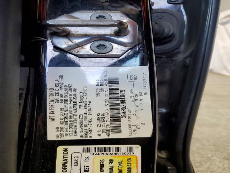 Продажа на аукционе авто 2017 Ford Fusion, vin: 3FA6P0K92HR130526, номер лота: 54338436