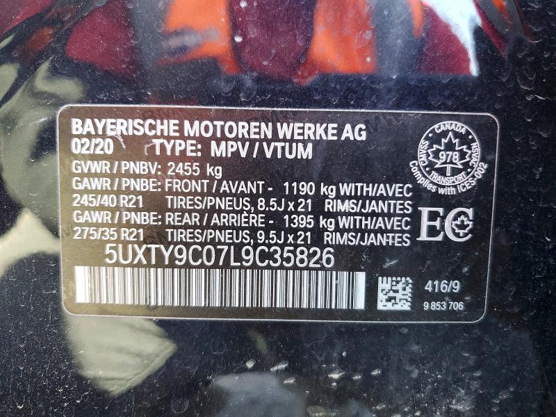 Aukcja sprzedaży 2020 Bmw X3, vin: 5UXTY9C07L9C35826, numer aukcji: 53889036