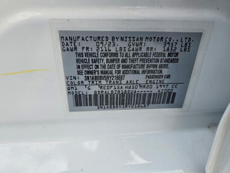 Продаж на аукціоні авто 2024 Nissan Sentra, vin: 3N1AB8BV5RY218687, номер лоту: 53594166