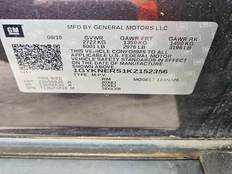 Продажа на аукционе авто 2019 Cadillac Xt5, vin: 1GYKNERS1KZ152356, номер лота: 54775466